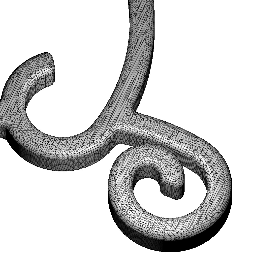 Stylish Pendant Letter I 3D print model_6