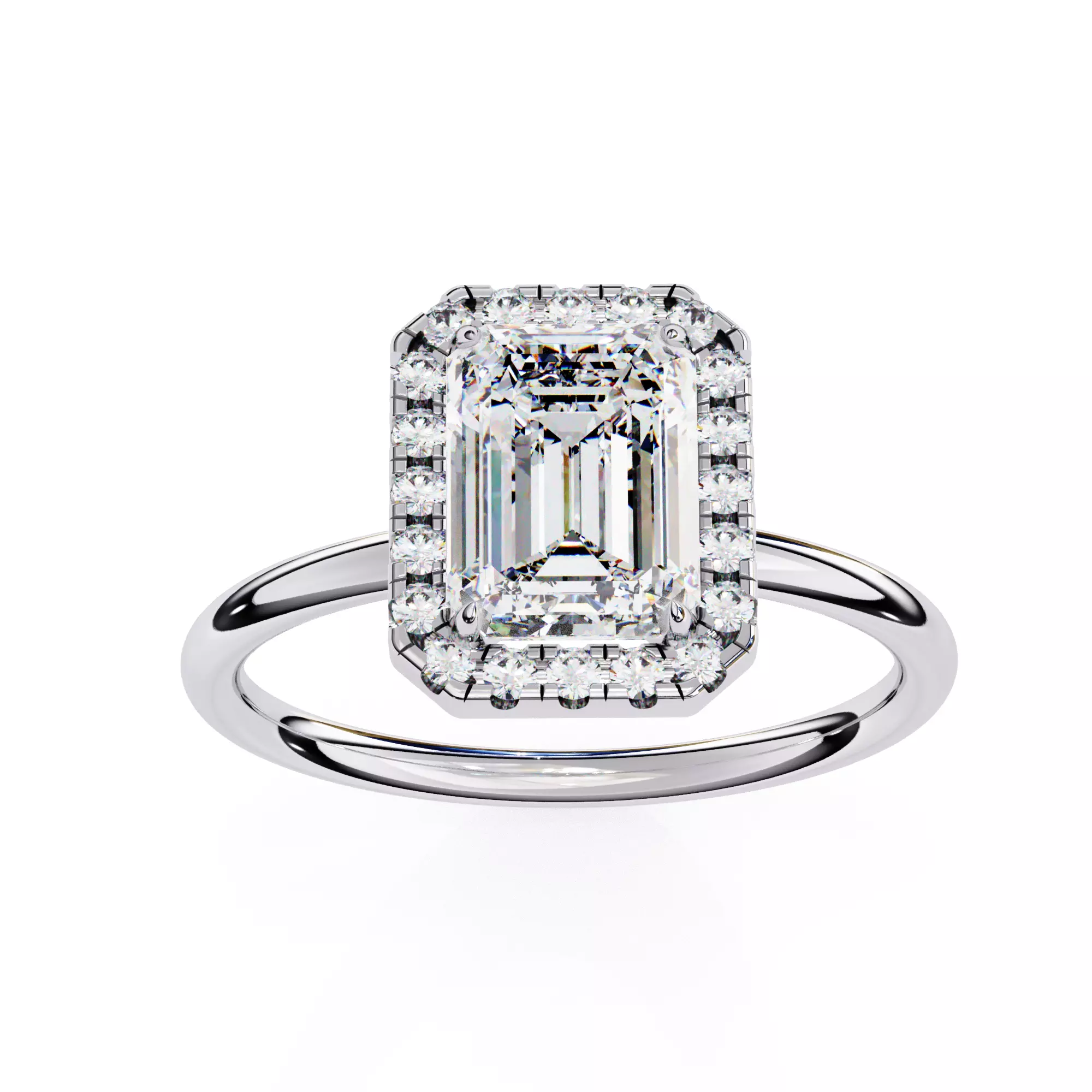 EMERALD DIAMOND RING -CAD-120 3D print model