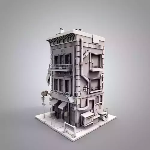 Shop buildings 3D print model