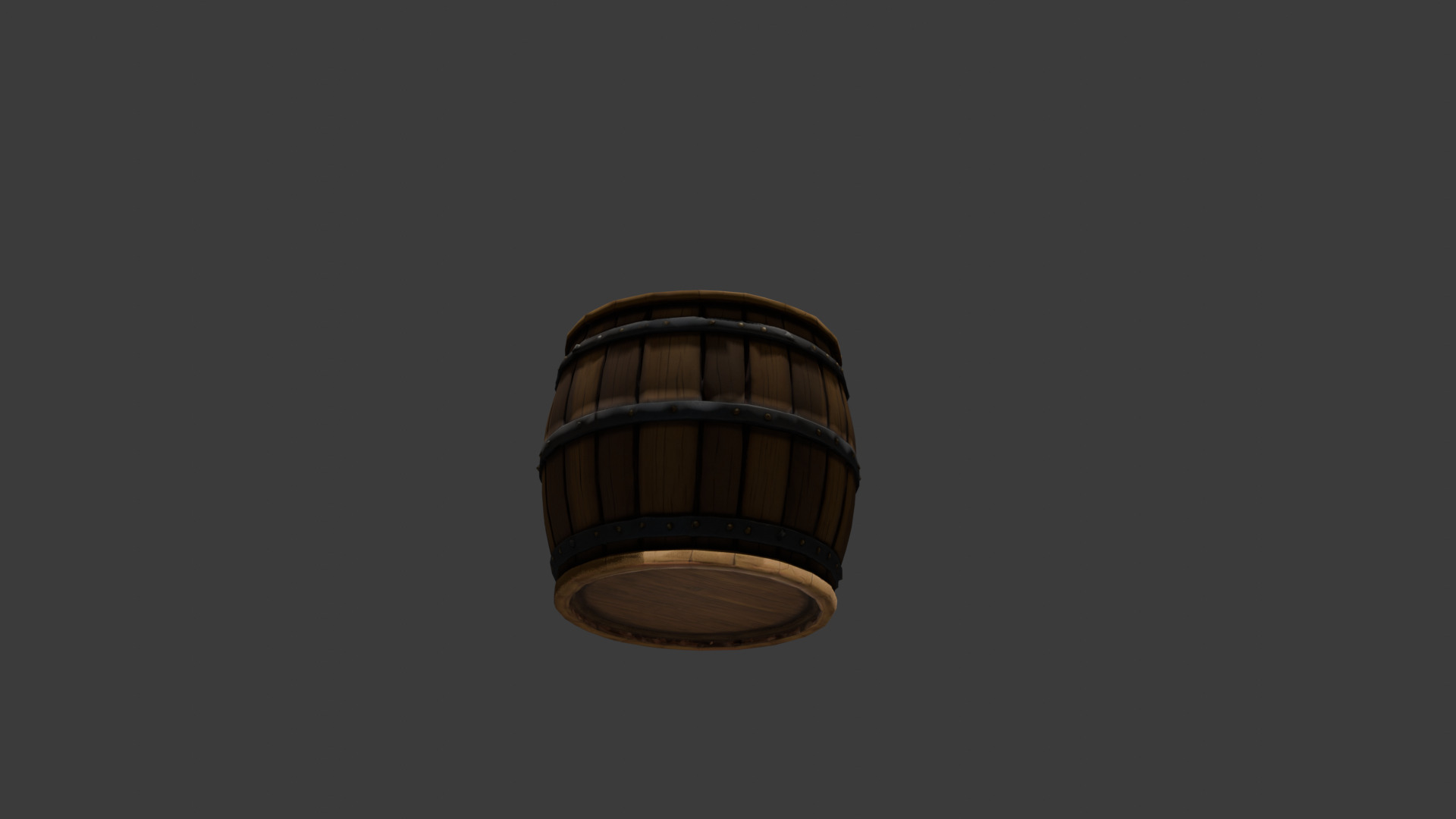 barrel low-poly Low-poly 3D model_1
