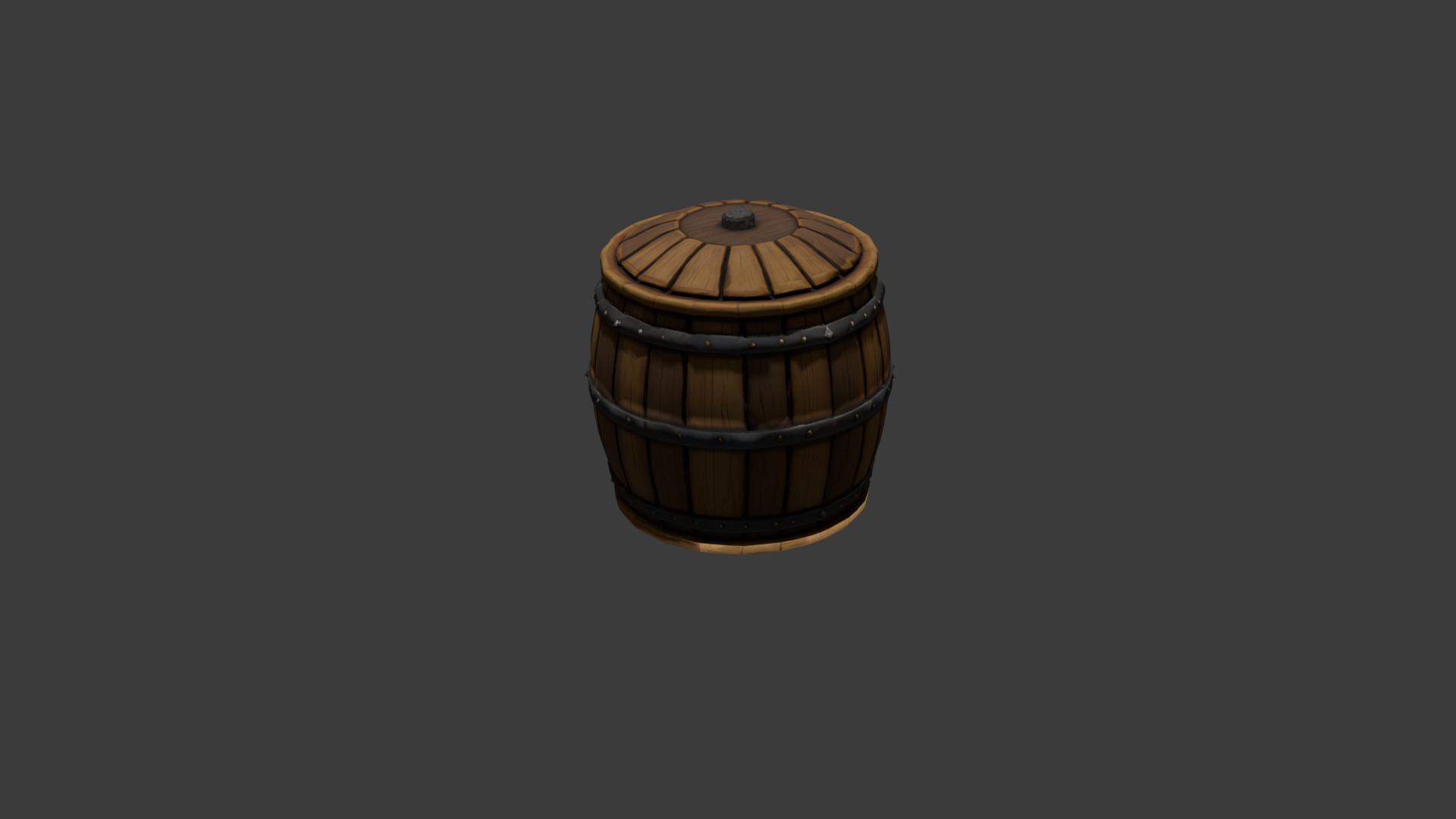 barrel low-poly Low-poly 3D model_3