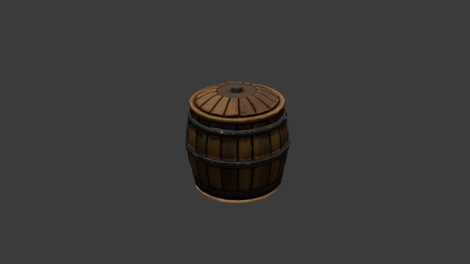 barrel low-poly Low-poly 3D model_4