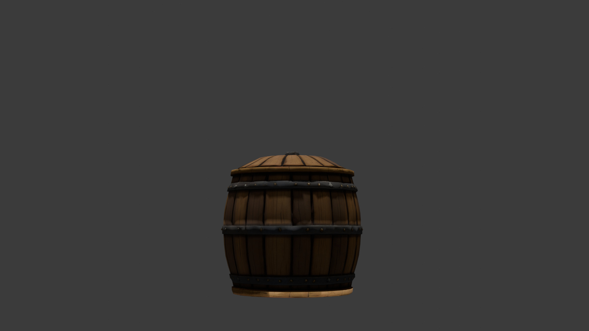 barrel low-poly Low-poly 3D model_2