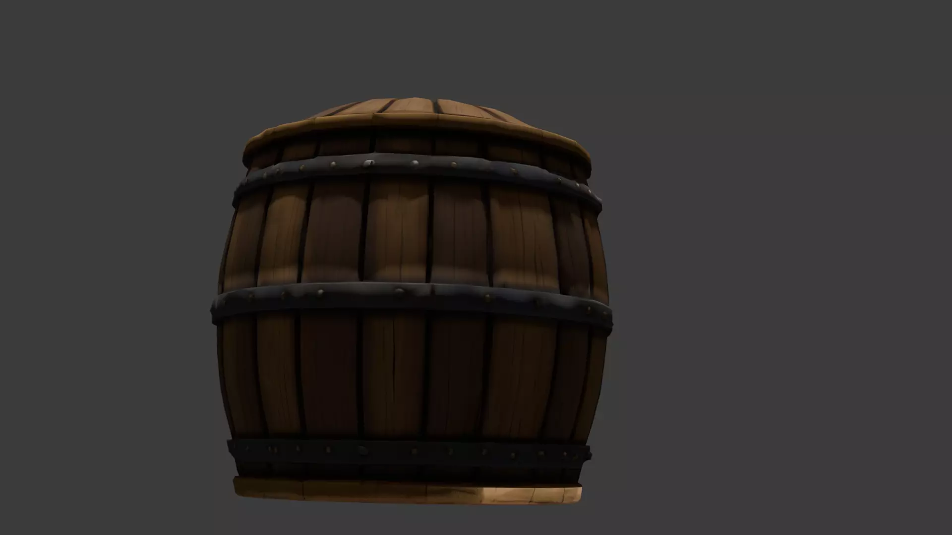 barrel low-poly Low-poly 3D model_0