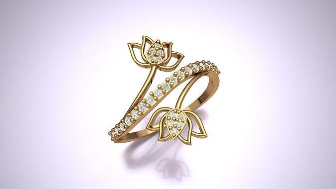 Engagement Wedding Diamond Ring  3d print model 3D print model