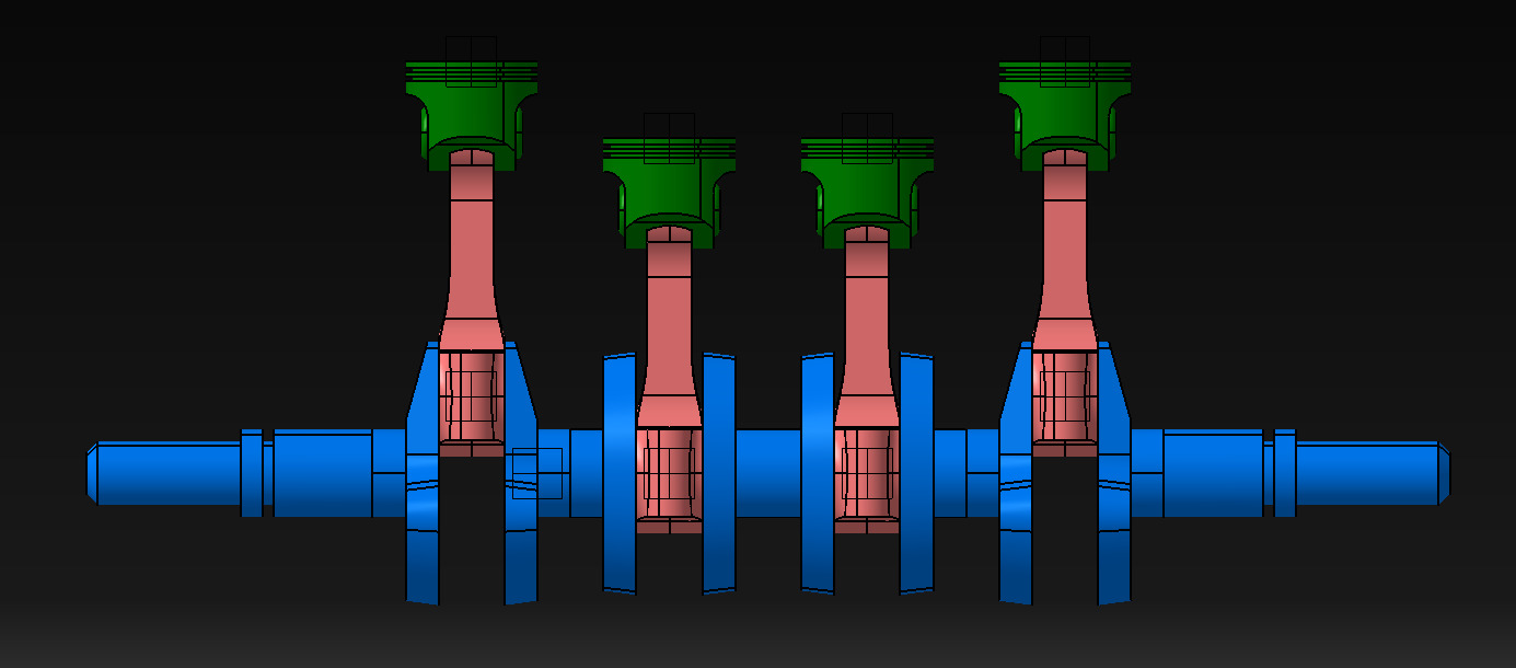 Four Stroke Engine CAD Model CATIA STEP IGES 3D Mechanical Part 3D print model_2