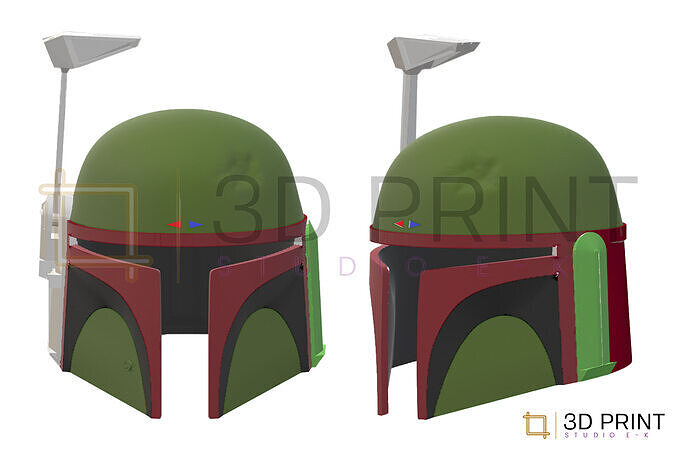Star Wars Boba Fett helmet and two gift files 3D print model