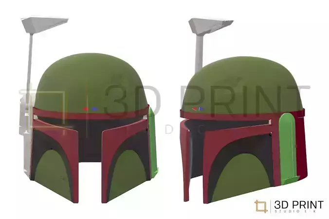 Star Wars Boba Fett helmet and two gift files 3D print model