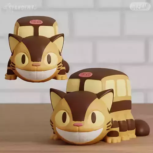 Catbus Chibi 2 Models Easy Print Totoro Ghibli