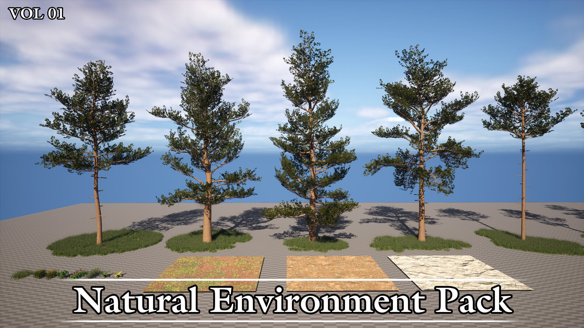 Natural Environment Pack Game Ready VOL01 Low-poly 3D model_8