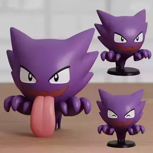 Haunter Chibi 3 models Pokemon Ghost Halloween