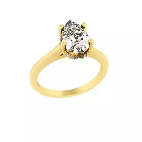 PEAR Cut Hidden Halo Engagement 