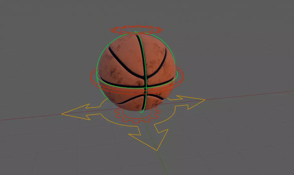3D Asset - Basketball Rigged Low-poly 3D model