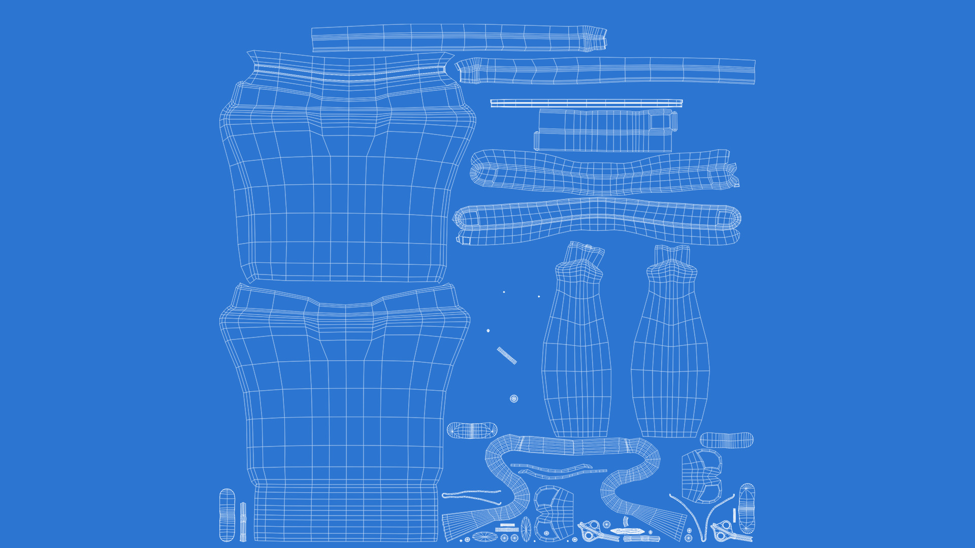 Ladies BAGS Low-poly 3D model_14