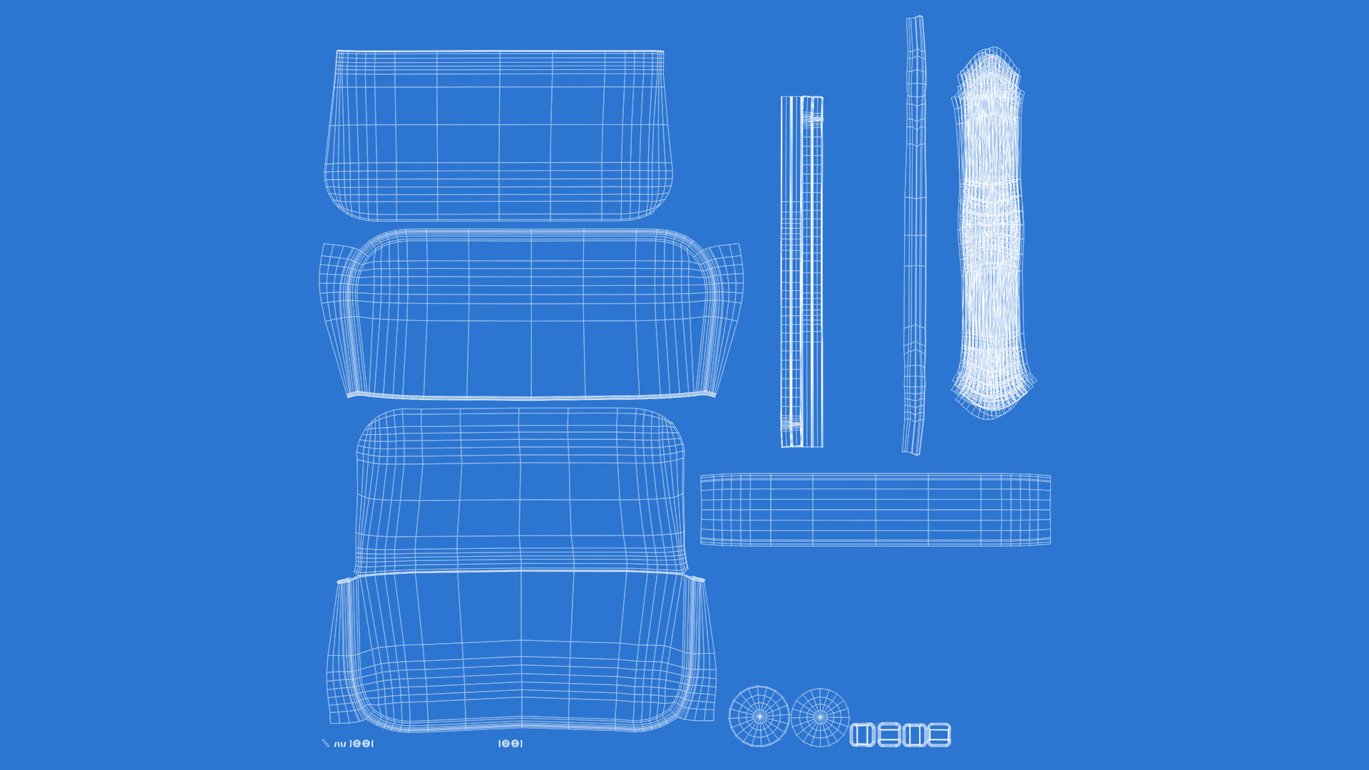 Ladies BAGS Low-poly 3D model_16