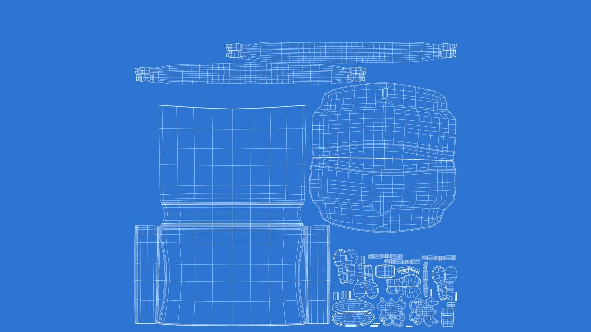 Ladies BAGS Low-poly 3D model_13