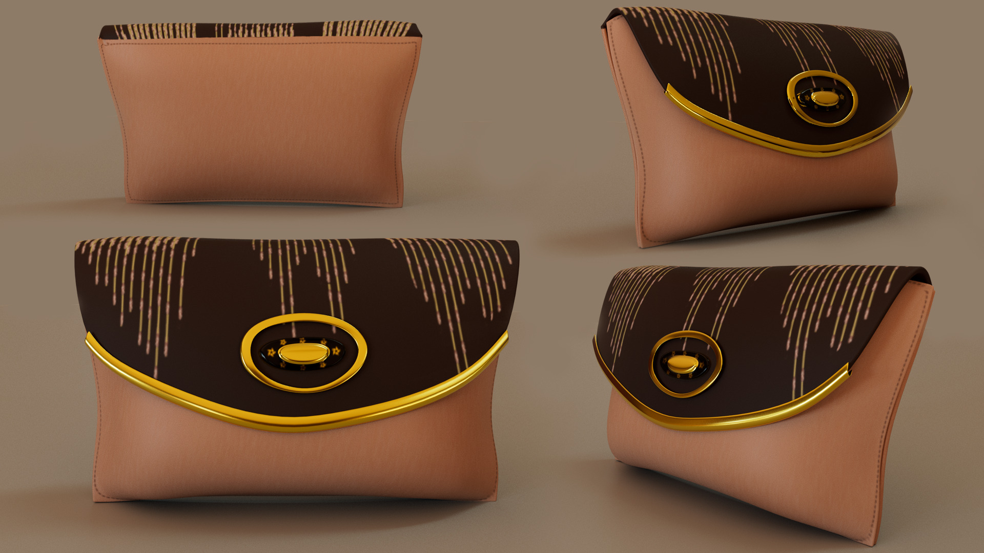 Ladies BAGS Low-poly 3D model_7