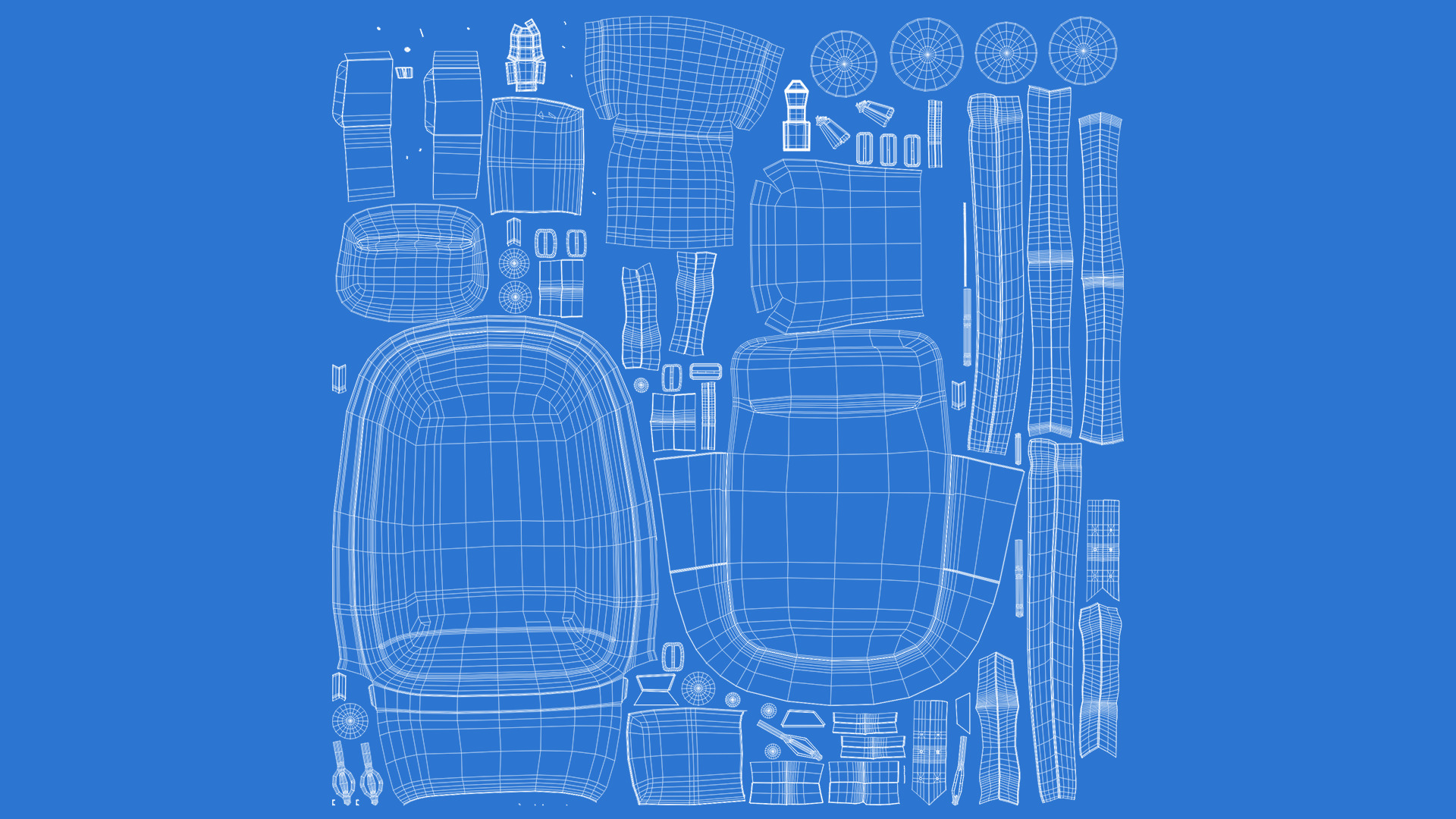 Ladies BAGS Low-poly 3D model_18