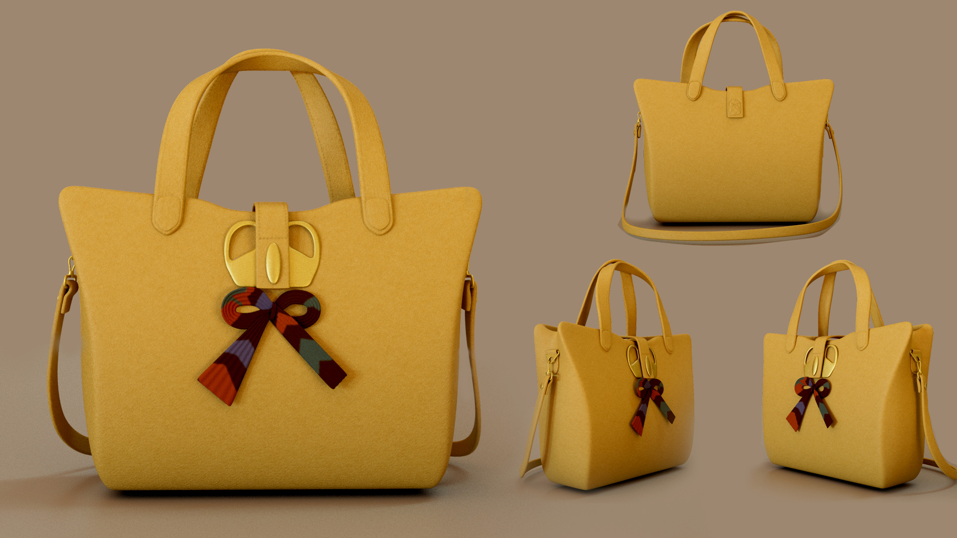 Ladies BAGS Low-poly 3D model_5