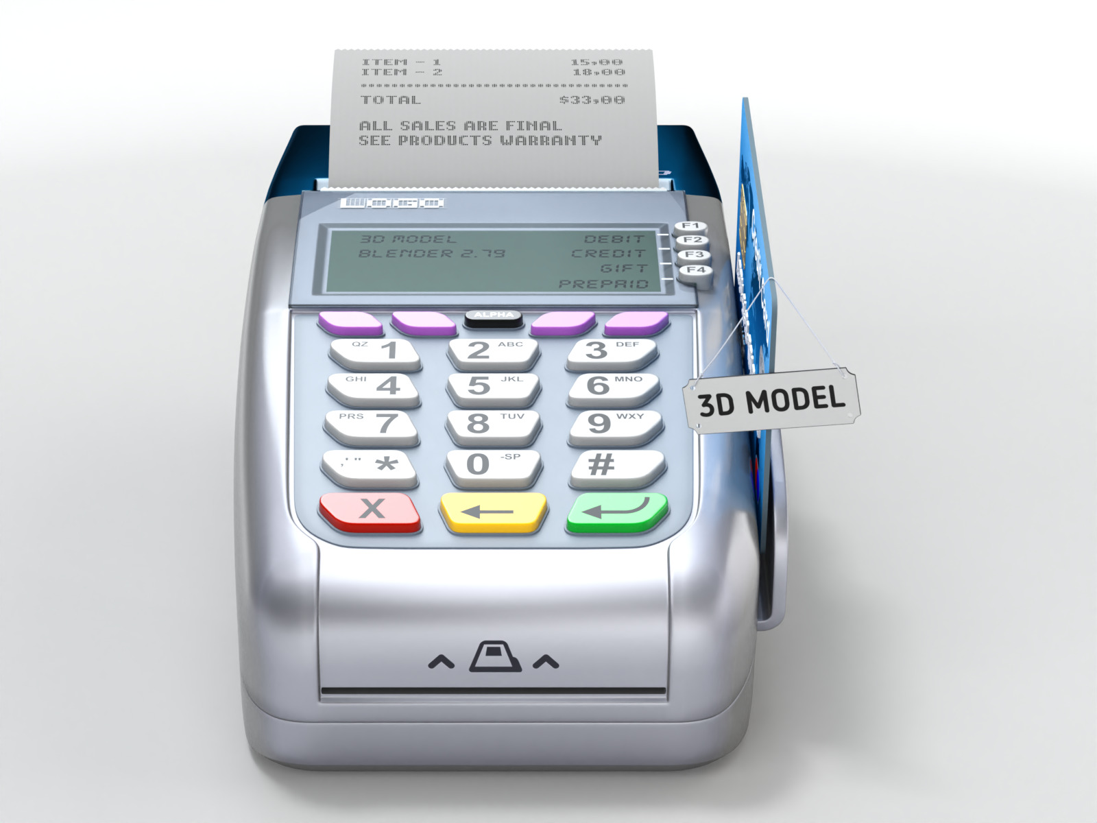 Credit Card Reader 3D model_5