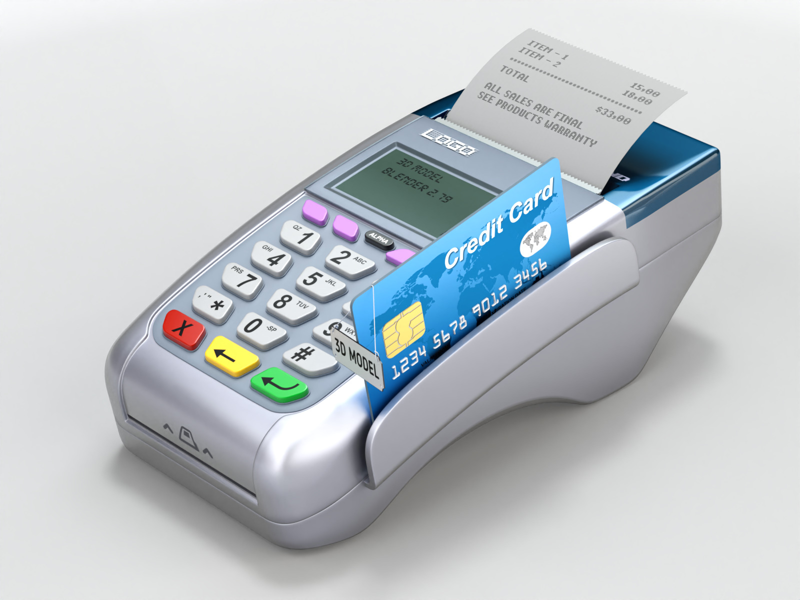 Credit Card Reader 3D model_1