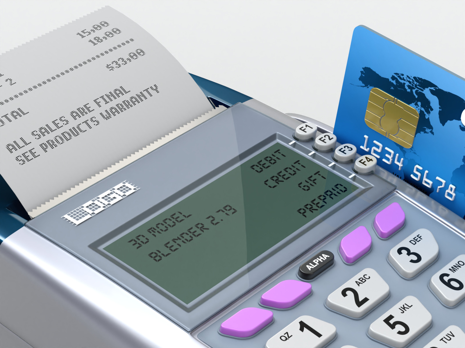 Credit Card Reader 3D model_4