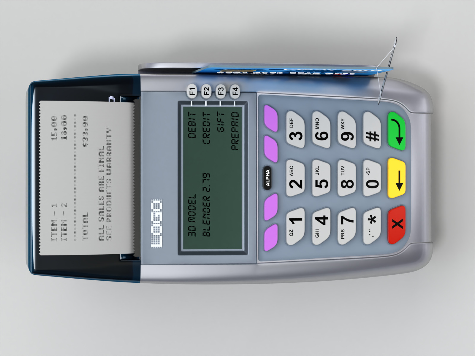 Credit Card Reader 3D model_8
