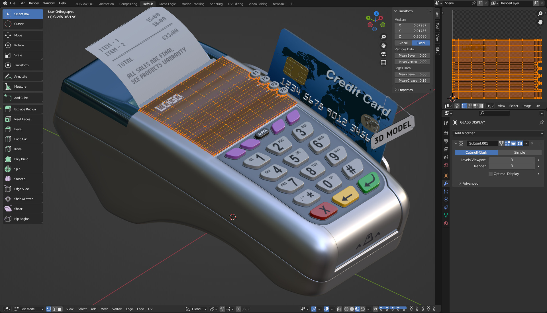 Credit Card Reader 3D model_18