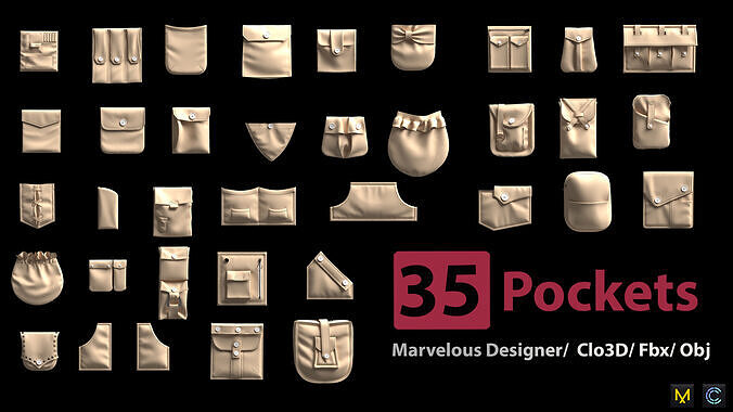 35 Pockets 3D model