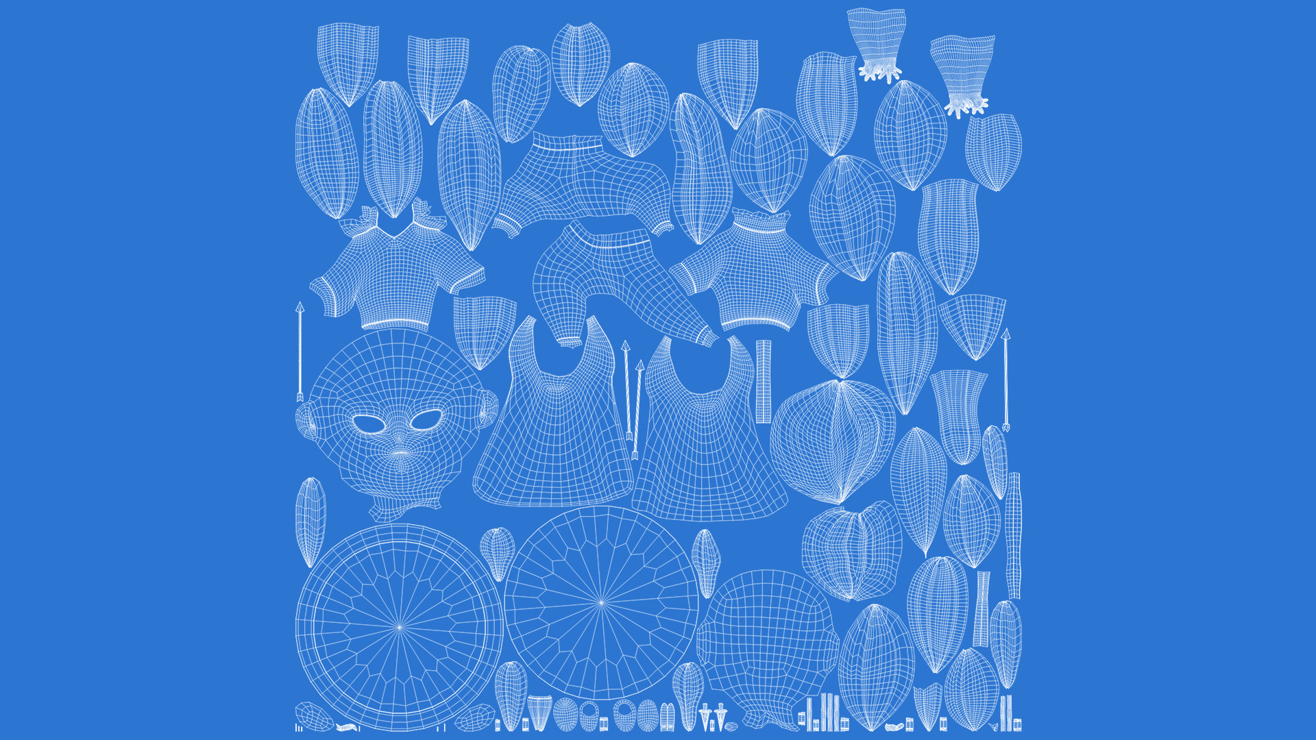 Manga Figurines Low-poly 3D model_11