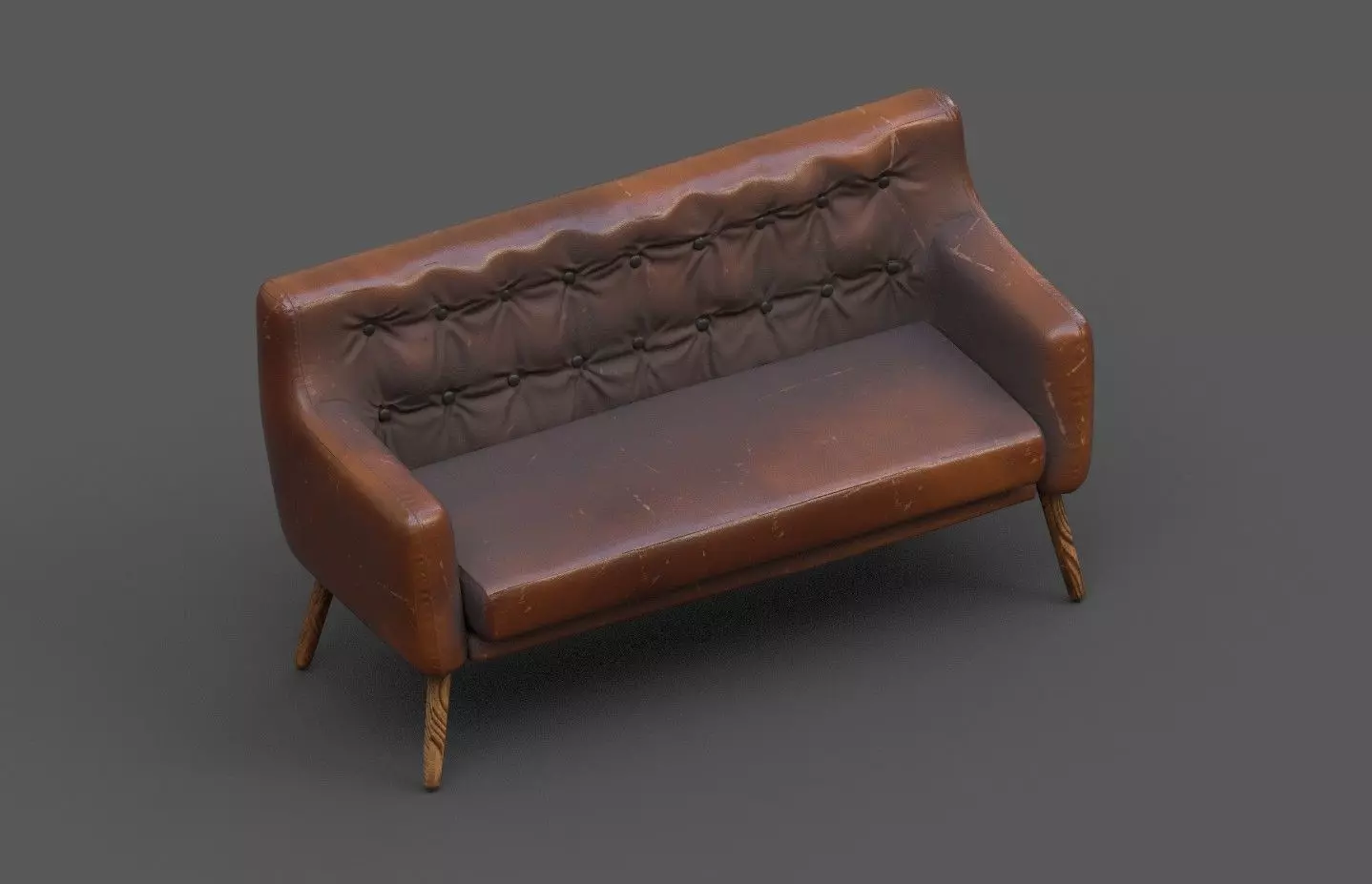 Courch-Sofa Furniture Low-poly 3D model_0