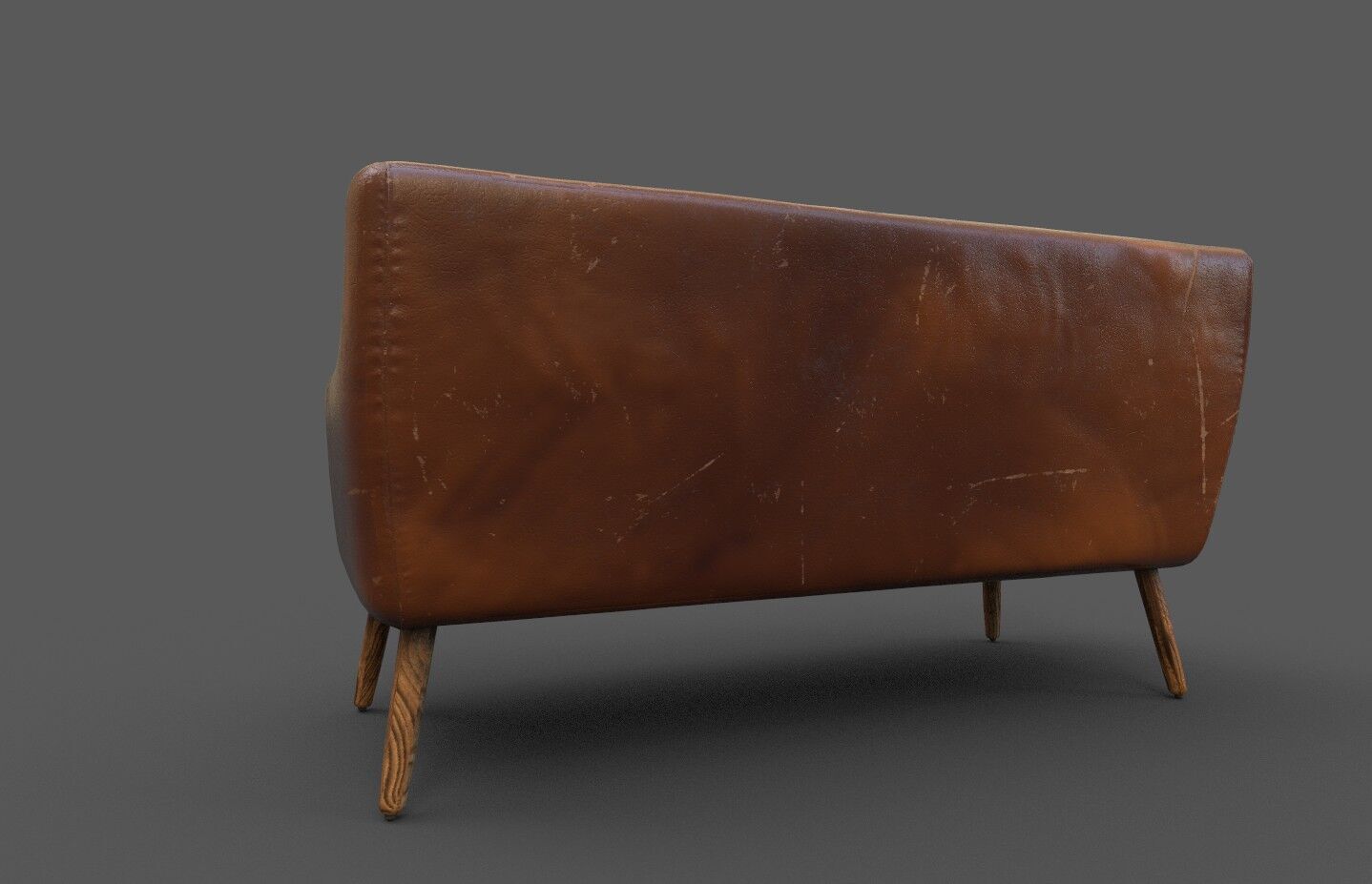 Courch-Sofa Furniture Low-poly 3D model_3