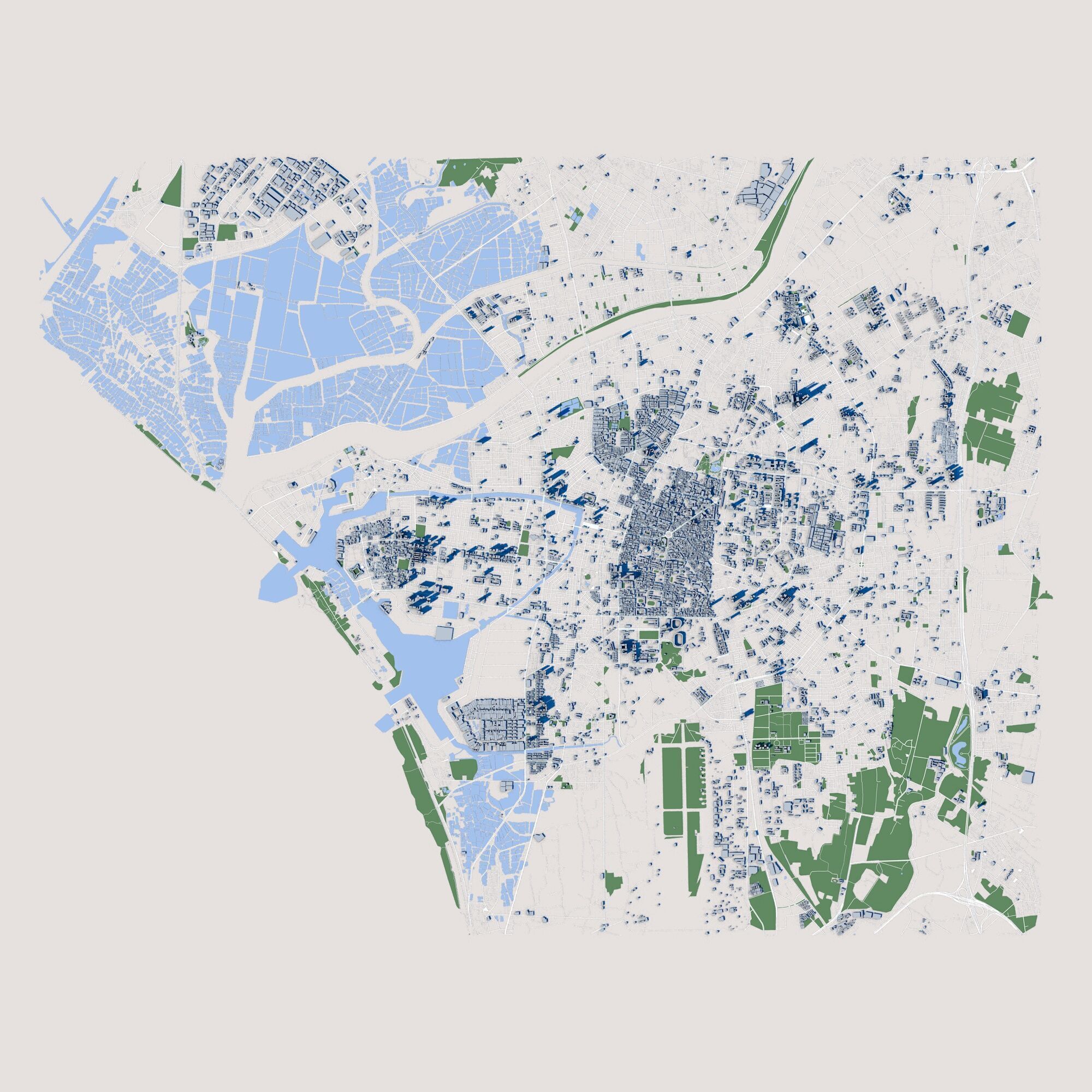 Tainan City Taiwan 3D model_2