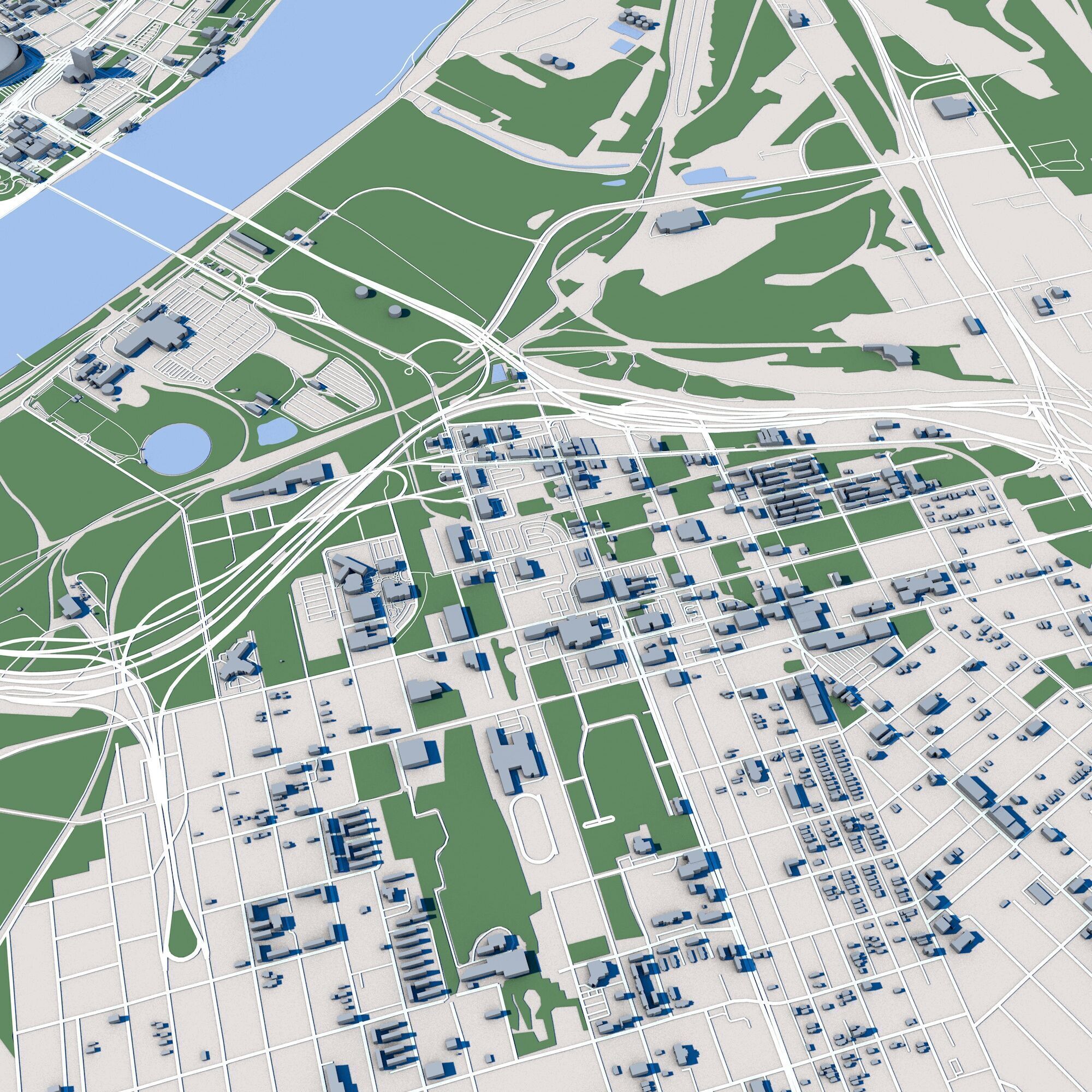 Saint Louis City USA 3D model_4