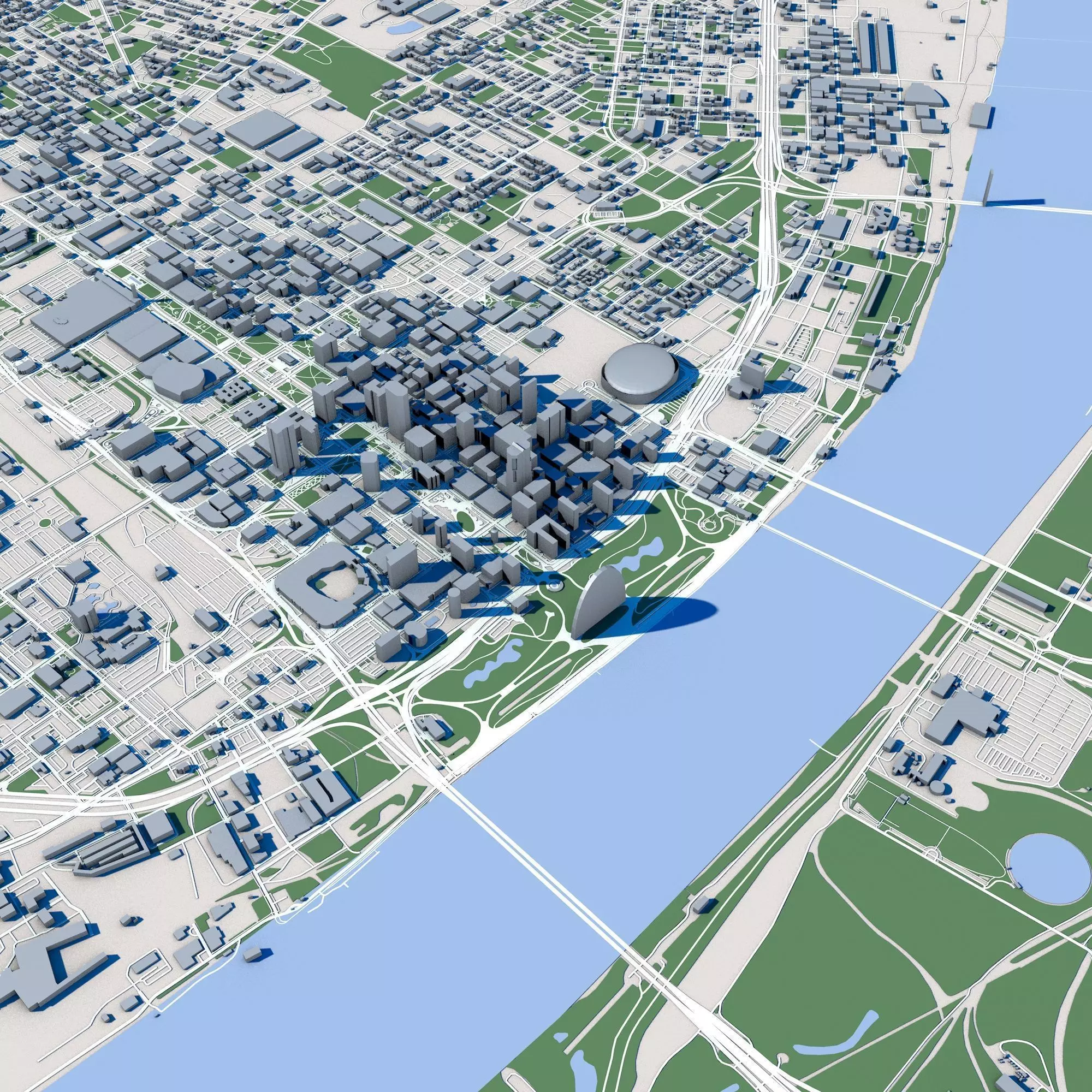 Saint Louis City USA 3D model_0