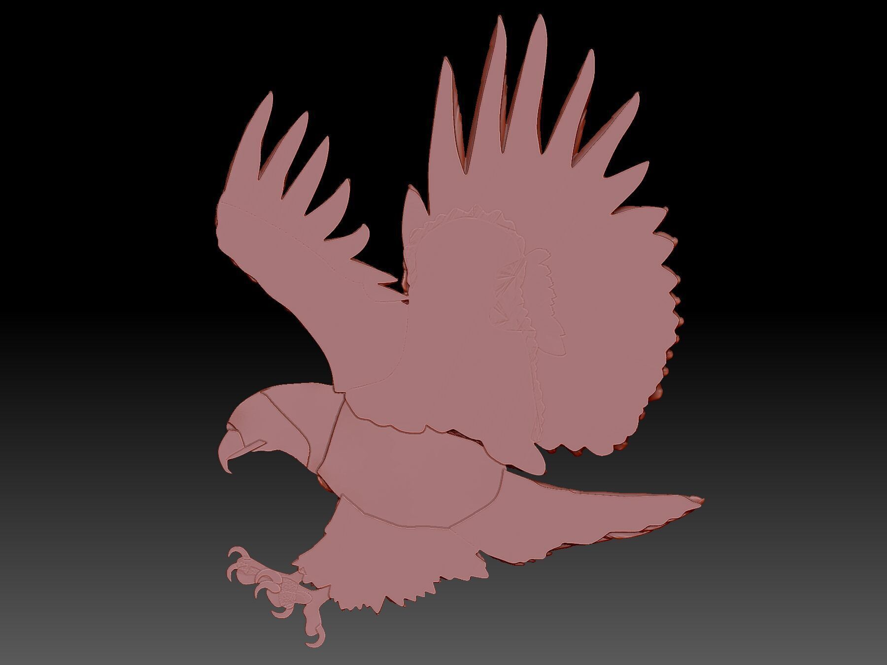 Eagle 3D print model_2