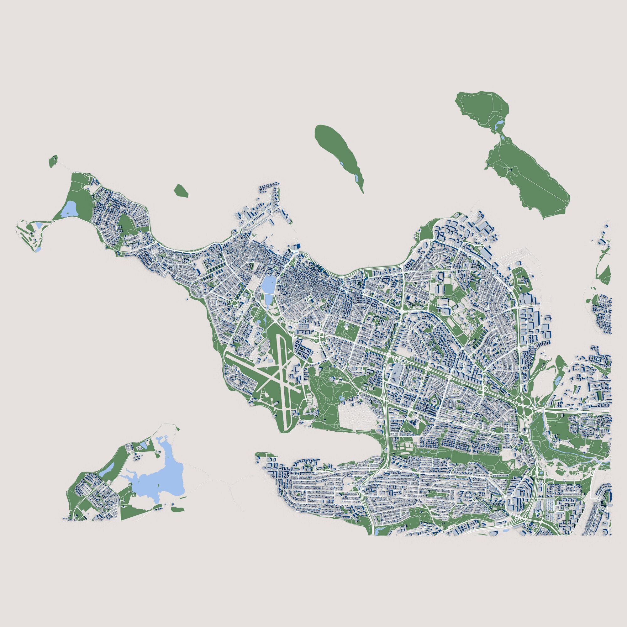 Reykjavik City Iceland 3D model_2