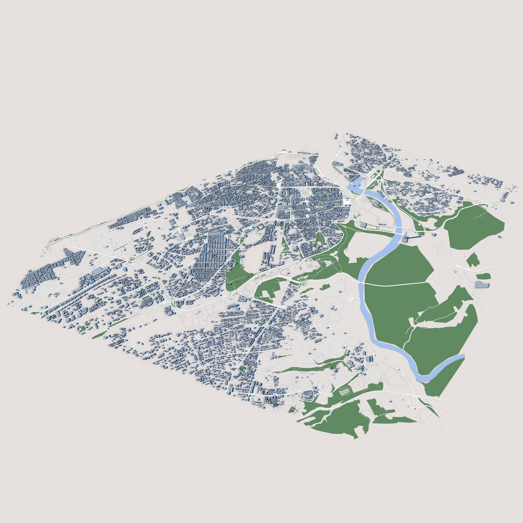Rabat City Morocco 3D model_1