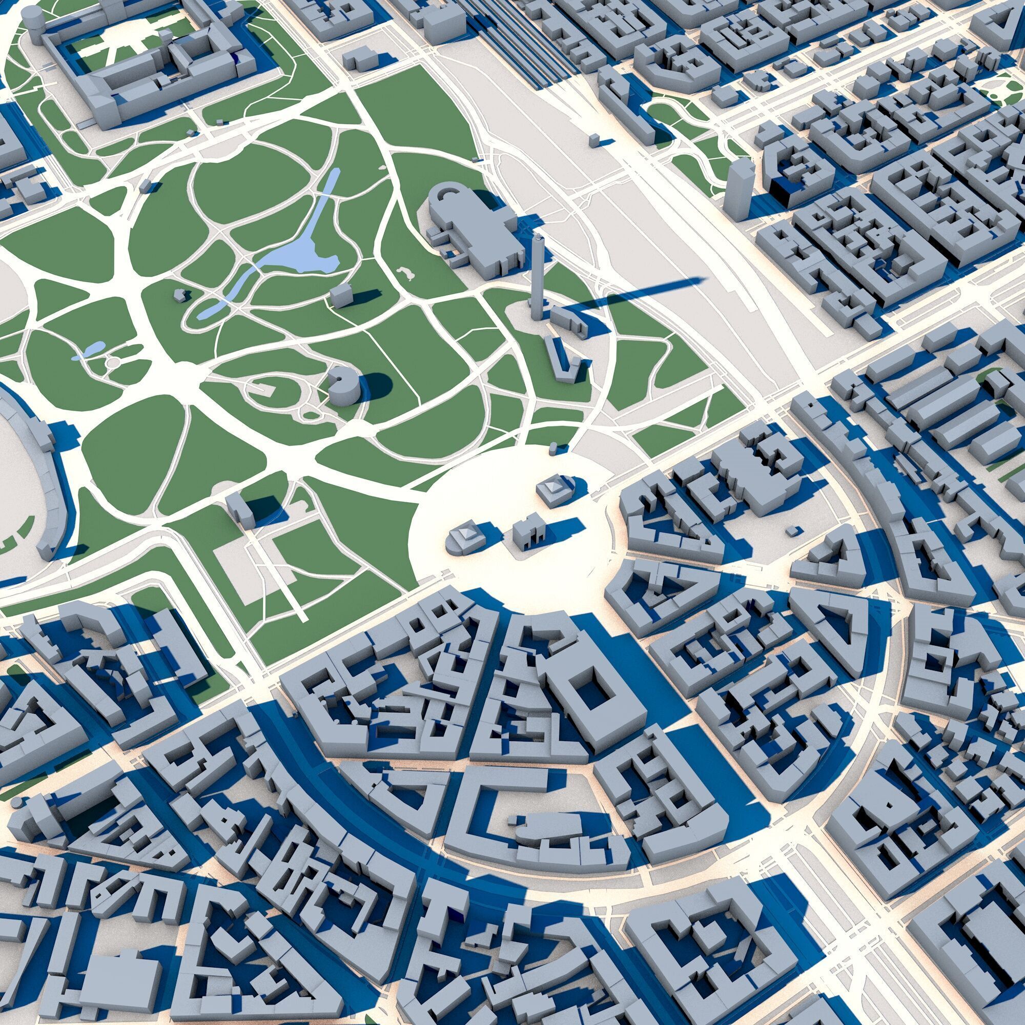 Porta Sempione Milan Italy 3D model_7