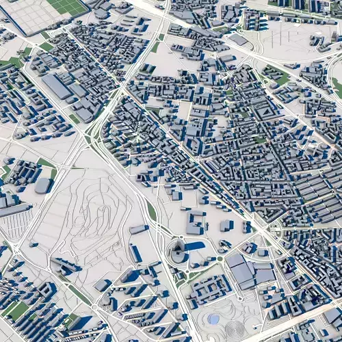 Part of Milan City Italy 2 3D model