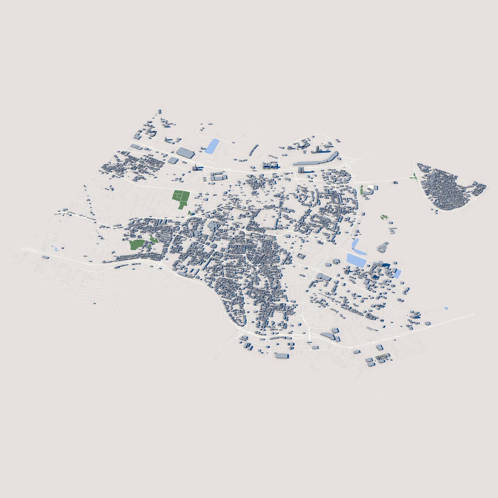 Manama City Bahrain 3D model_1