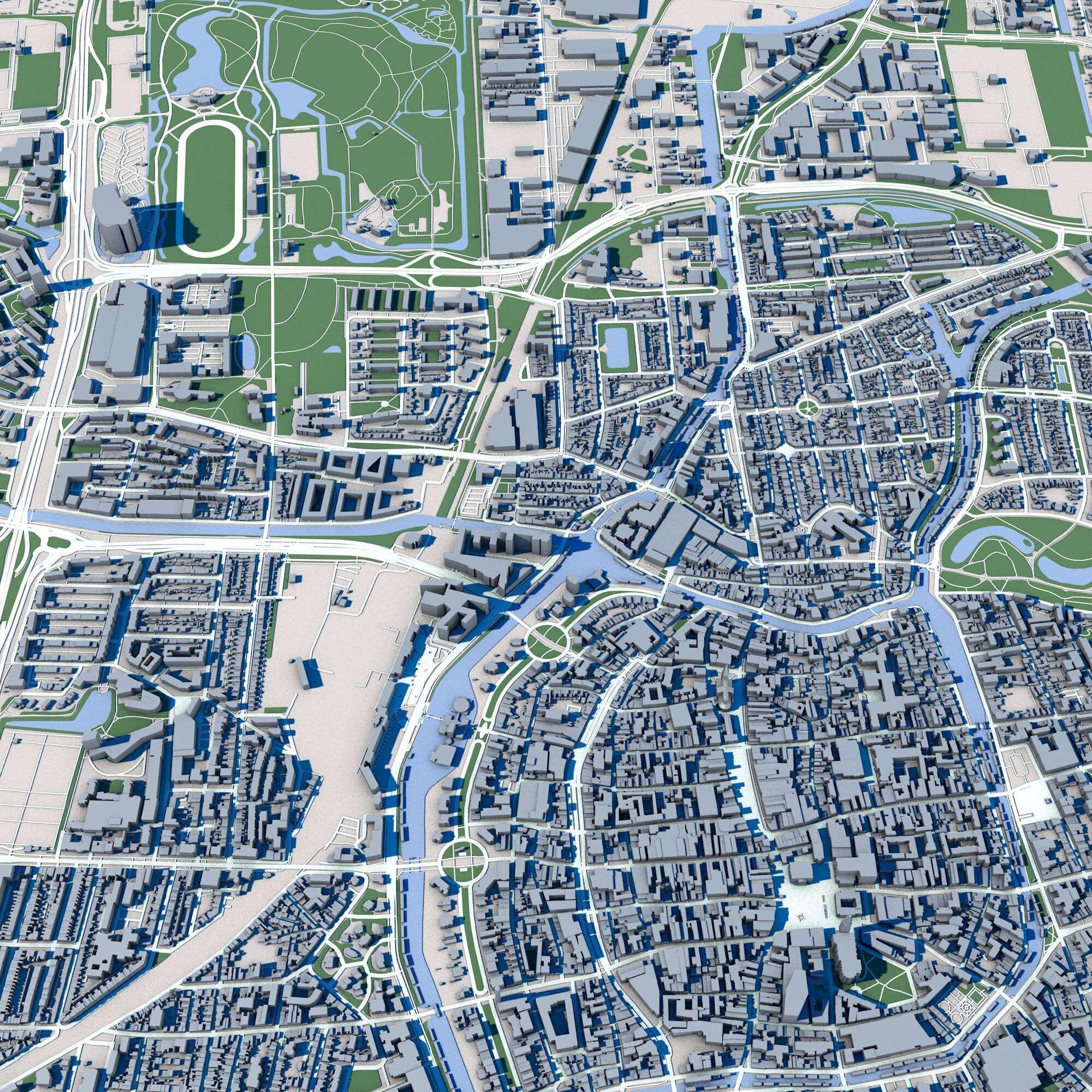 Groningen City Netherlands 3D model_9