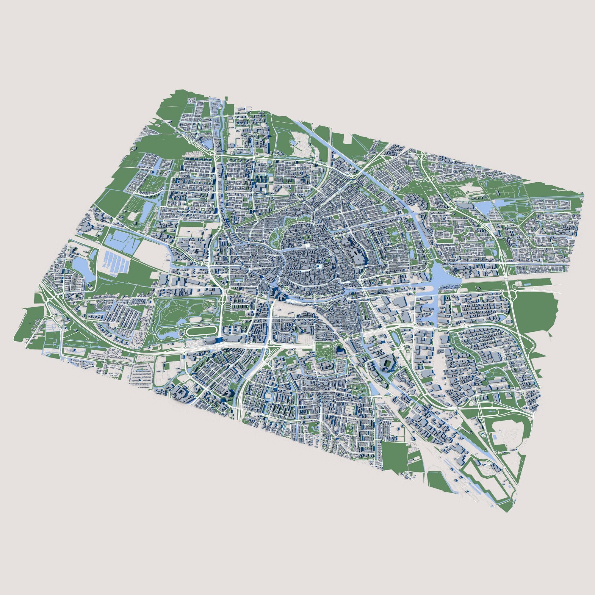 Groningen City Netherlands 3D model_1