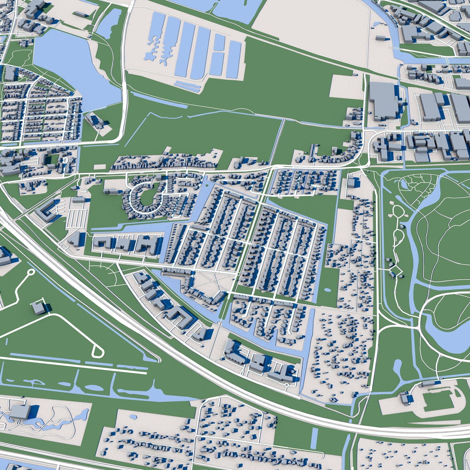 Groningen City Netherlands 3D model_5