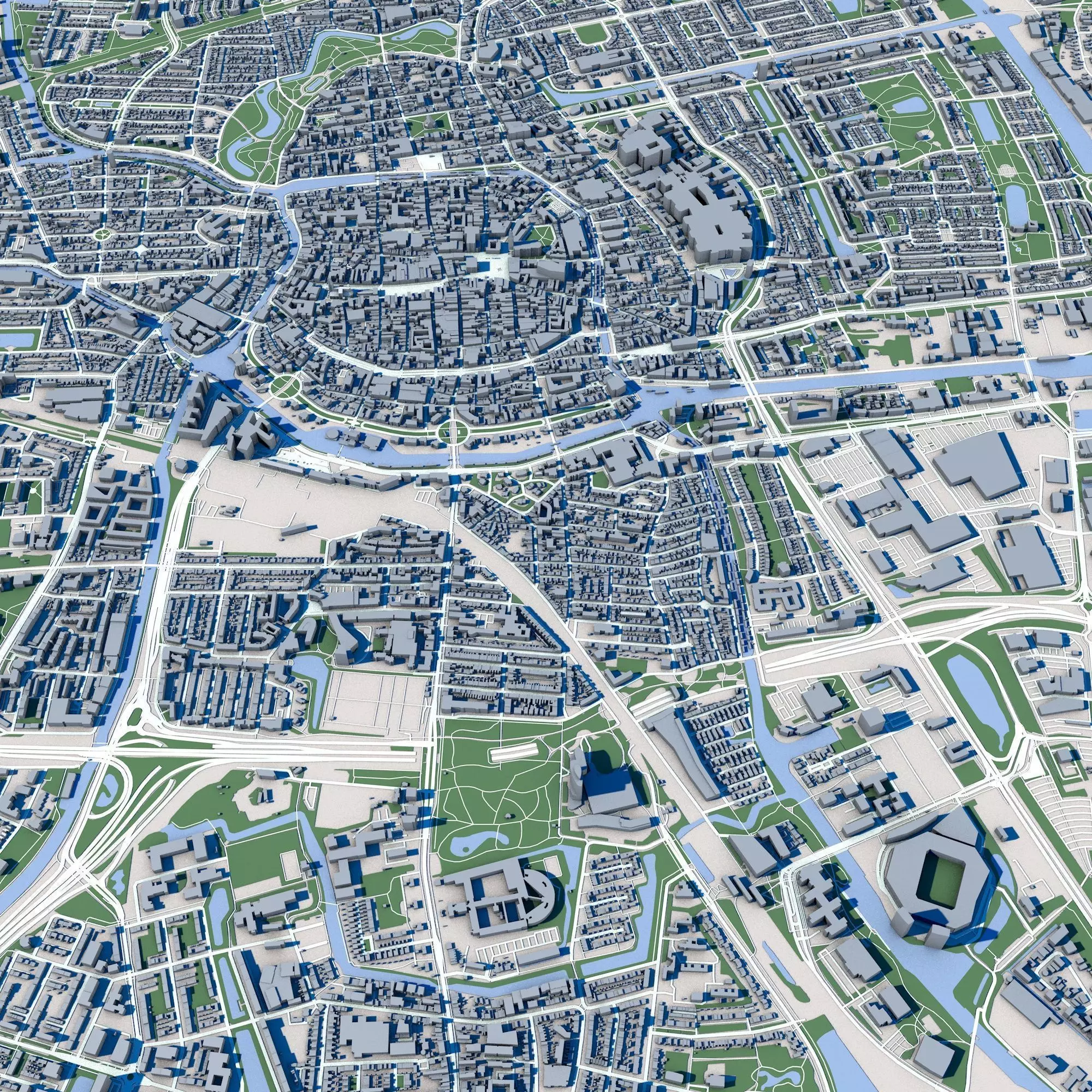 Groningen City Netherlands 3D model_0