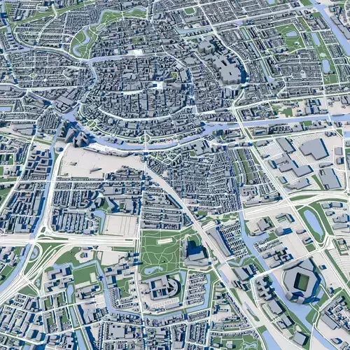 Groningen City Netherlands 3D model