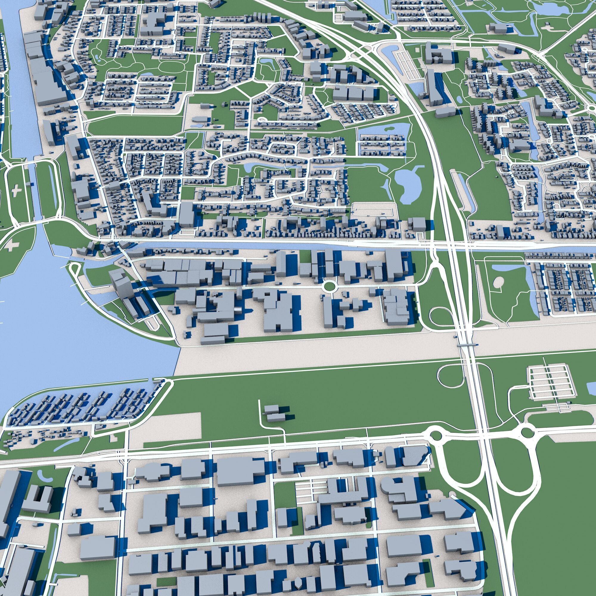 Groningen City Netherlands 3D model_7