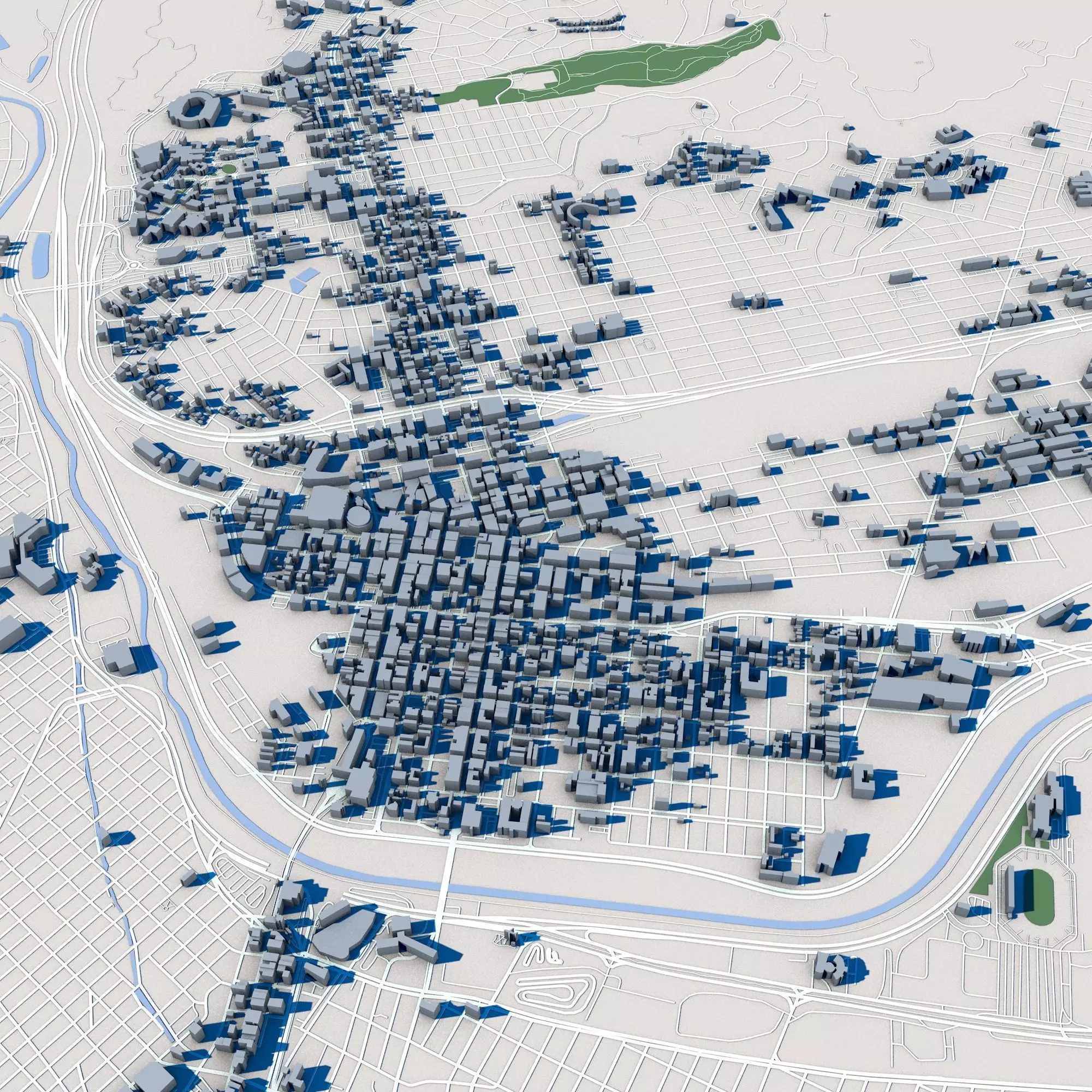 El Paso City Texas 3D model_0