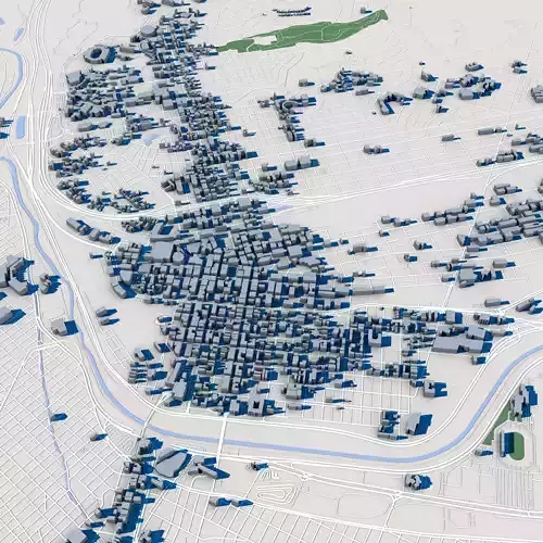 El Paso City Texas 3D model