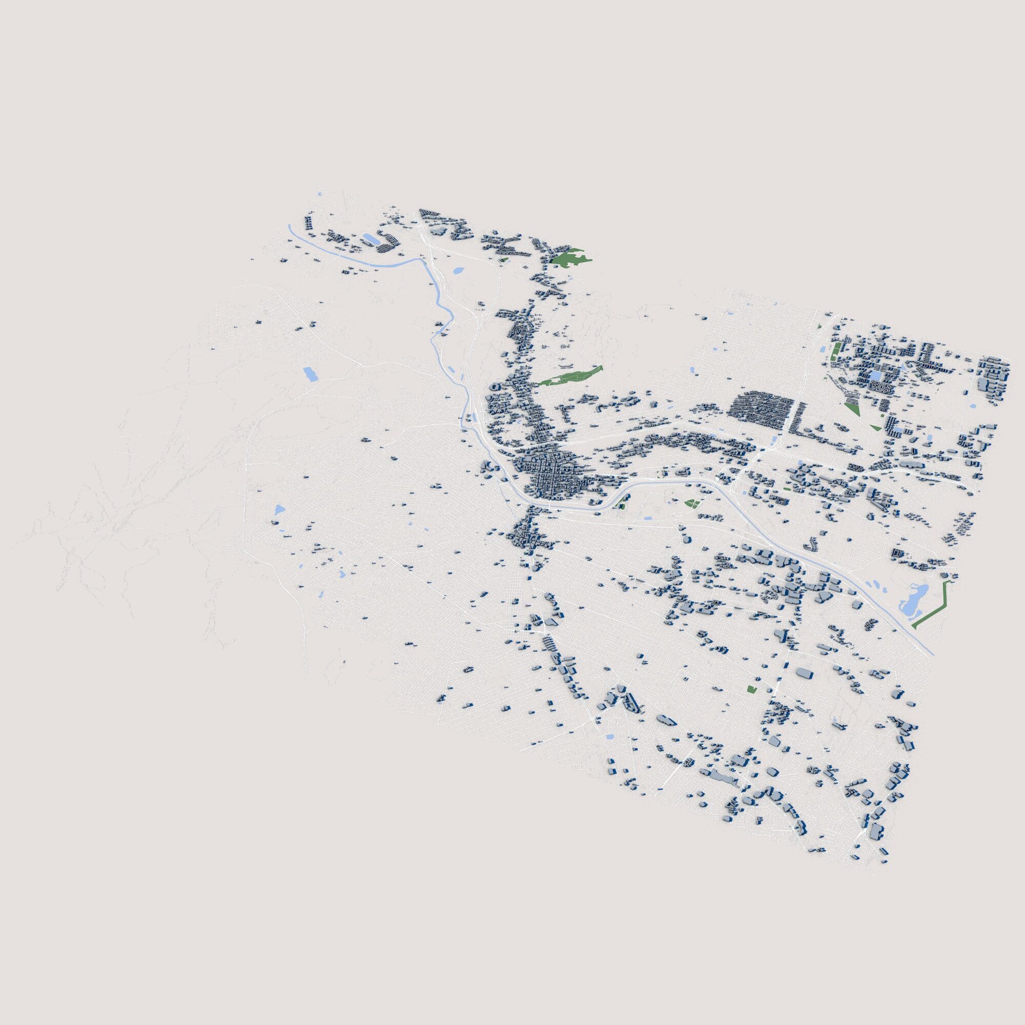 El Paso City Texas 3D model_1